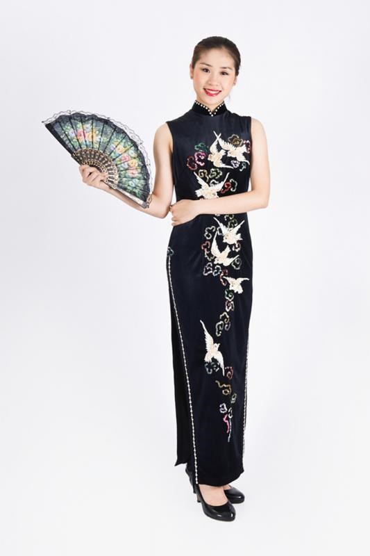 禮服長旗袍/黑色