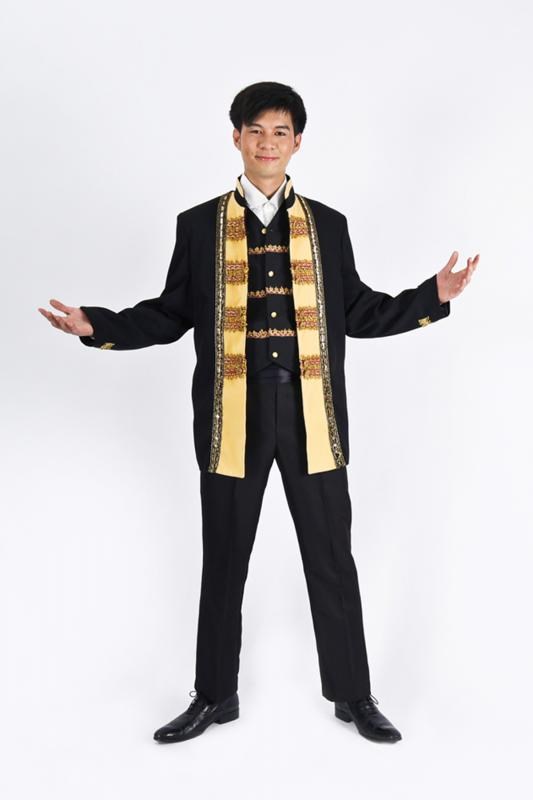 男宮廷服/黑金聖帶