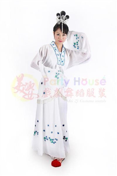 水袖小姐服/白色