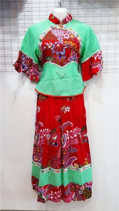 民俗服裝/紅綠花色