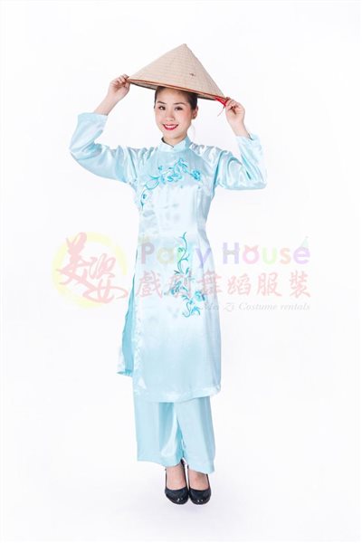 越南服/淺藍色