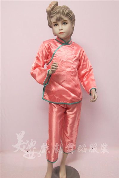粉色綠邊唐裝