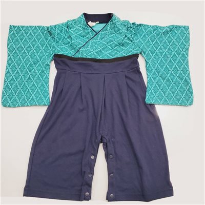 綠藍爬爬和服/幼童用 