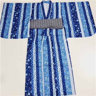 兒童浴衣/藍色蜻蜓